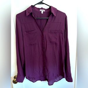 Purple Dress Shirt, M, Express